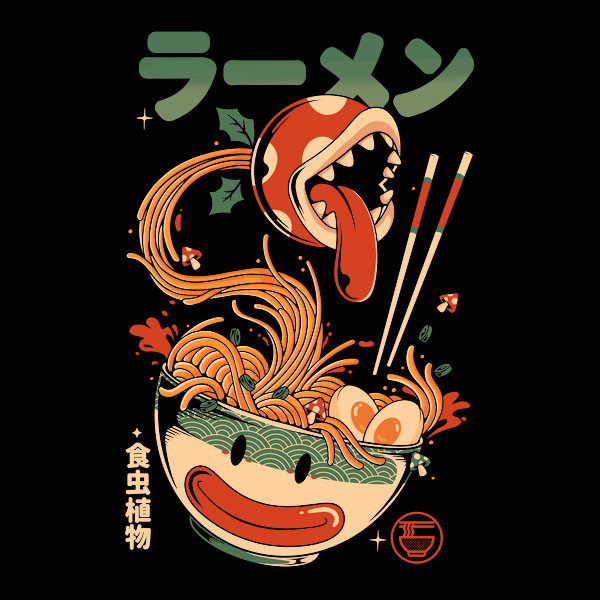 Carnivorous Ramen Attack Unisex T-shirt, Sweatshirt, Hoodie, Long Sleeve Tee - T-Shirt, Sweatshirt, Hoodie