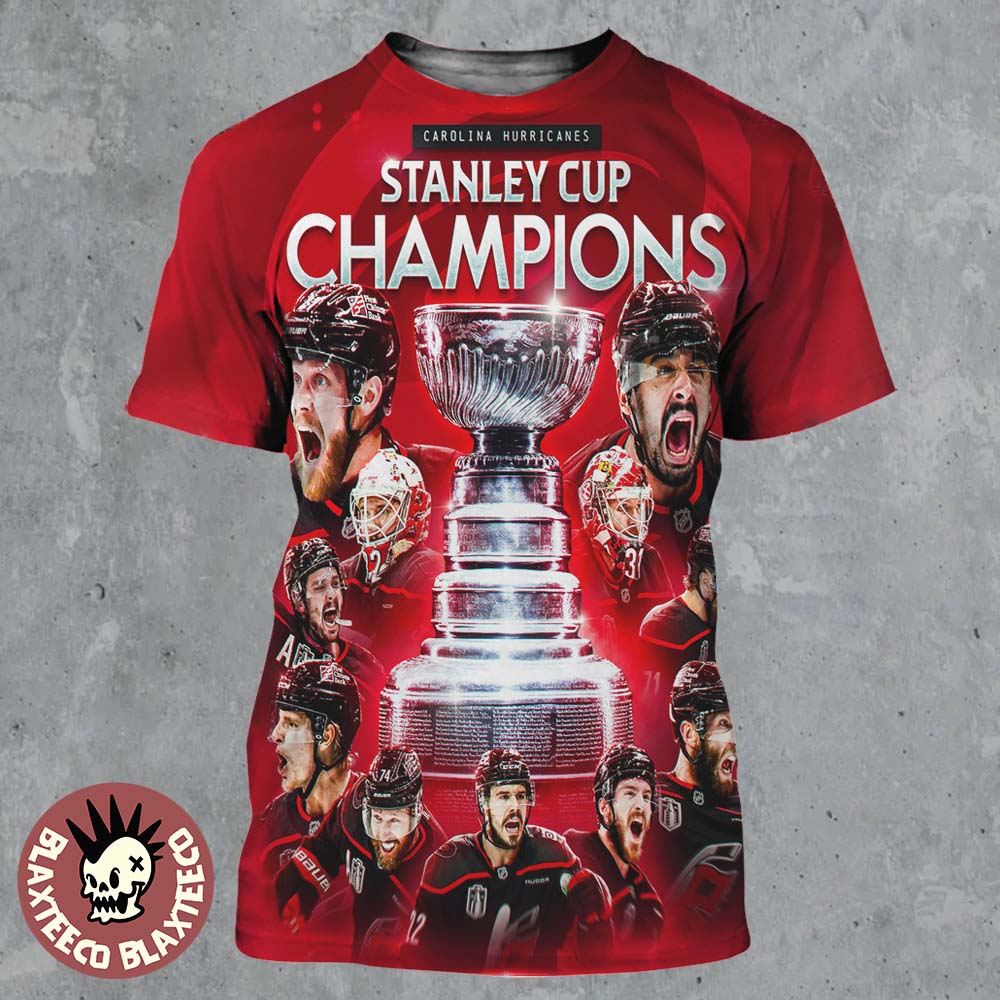 Carolina Hurricanes 2026 NHL Stanley Cup Champions All Over Print Shirt Unisex T-shirt, Sweatshirt, Hoodie, Long Sleeve Tee - T-Shirt, Sweatshirt, Hoodie