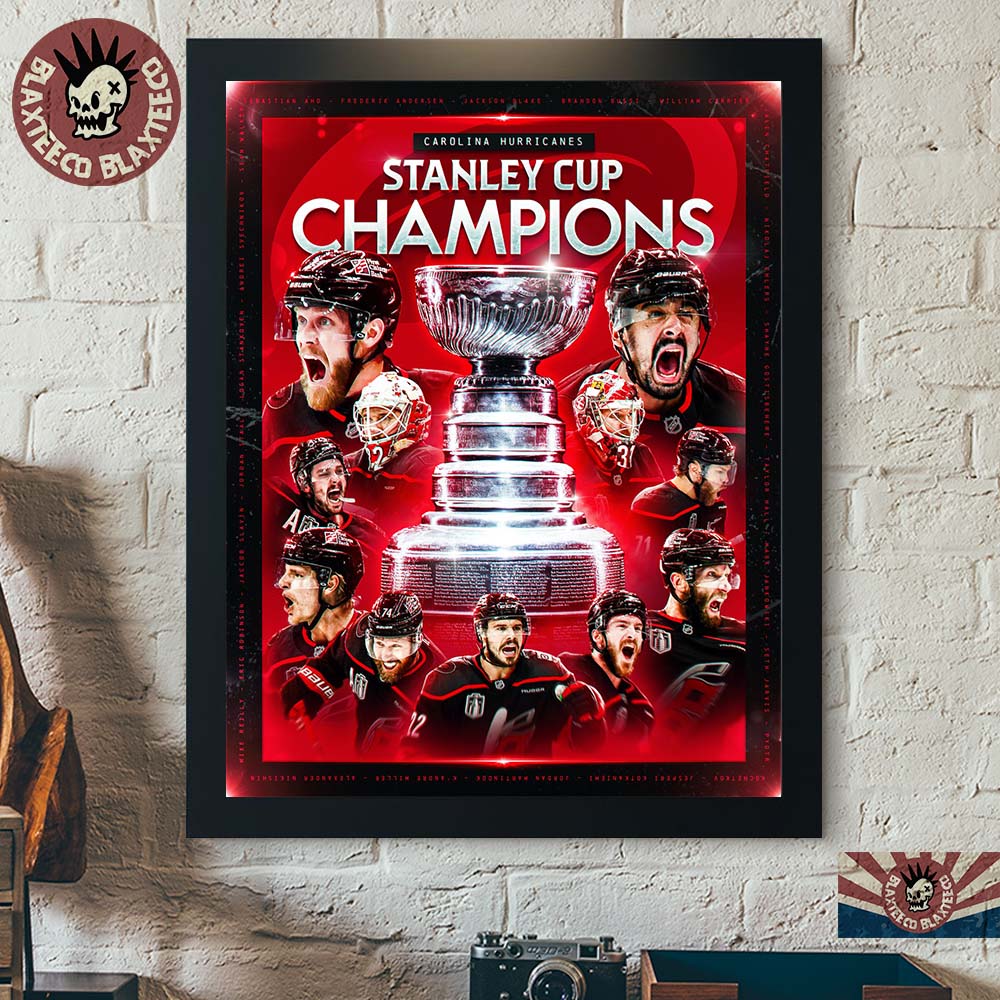 Carolina Hurricanes 2026 NHL Stanley Cup Champions Home Decor Poster Canvas Unisex T-shirt, Sweatshirt, Hoodie, Long Sleeve Tee - T-Shirt, Sweatshirt, Hoodie