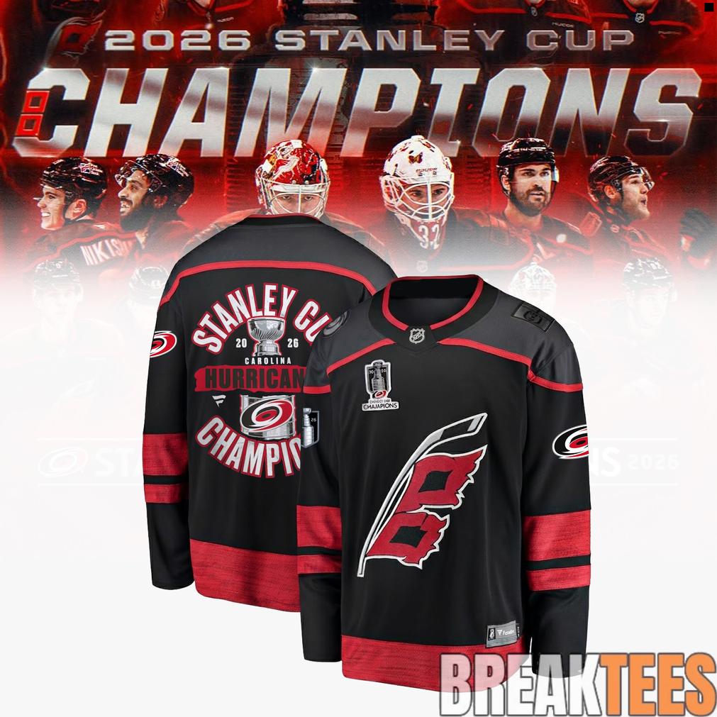 Carolina Hurricanes 2026 Stanley Cup Champions Black Edition Hockey Jersey Unisex T-shirt, Sweatshirt, Hoodie, Long Sleeve Tee - T-Shirt, Sweatshirt, Hoodie