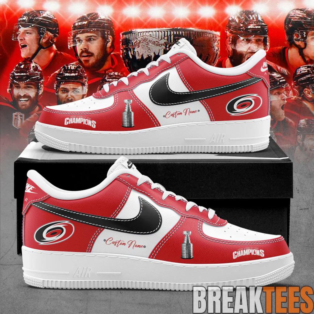 Carolina Hurricanes 2026 Stanley Cup Champions Limited Custom Name Air Force 1 Shoes Unisex T-shirt, Sweatshirt, Hoodie, Long Sleeve Tee - T-Shirt, Sweatshirt, Hoodie