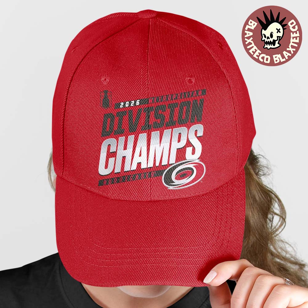 Carolina Hurricanes NHL 2025 2026 Metro Division Champions Locker Room Red Hat Unisex T-shirt, Sweatshirt, Hoodie, Long Sleeve Tee - T-Shirt, Sweatshirt, Hoodie