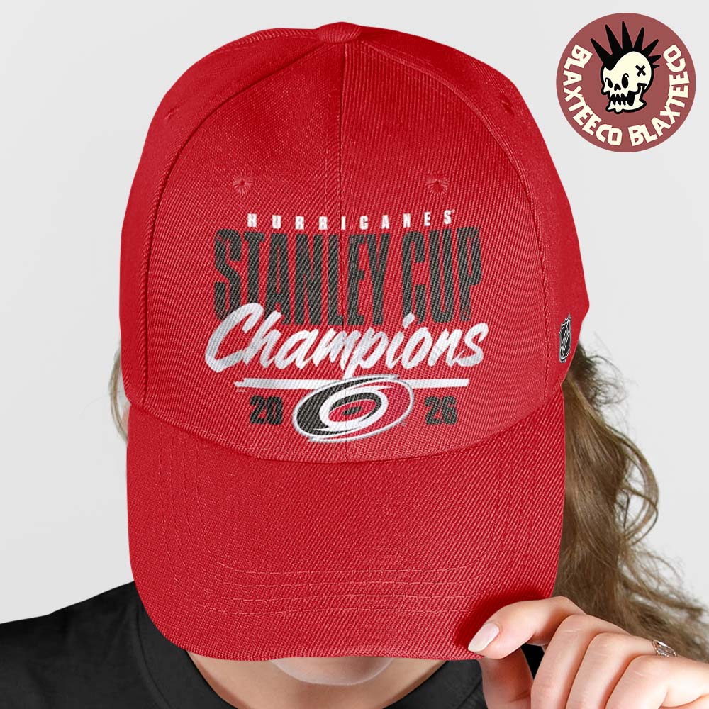Carolina Hurricanes Red 2026 Stanley Cup Champions Logo Red Cap Hat Snapback Unisex T-shirt, Sweatshirt, Hoodie, Long Sleeve Tee - T-Shirt, Sweatshirt, Hoodie