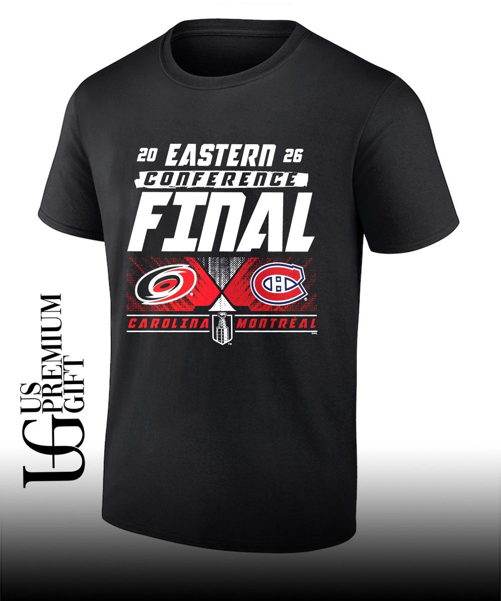 Carolina Hurricanes vs Montreal Canadiens hockey 2026 NHL Eastern Conference Final shirt Unisex T-shirt, Sweatshirt, Hoodie, Long Sleeve Tee - T-Shirt, Sweatshirt, Hoodie
