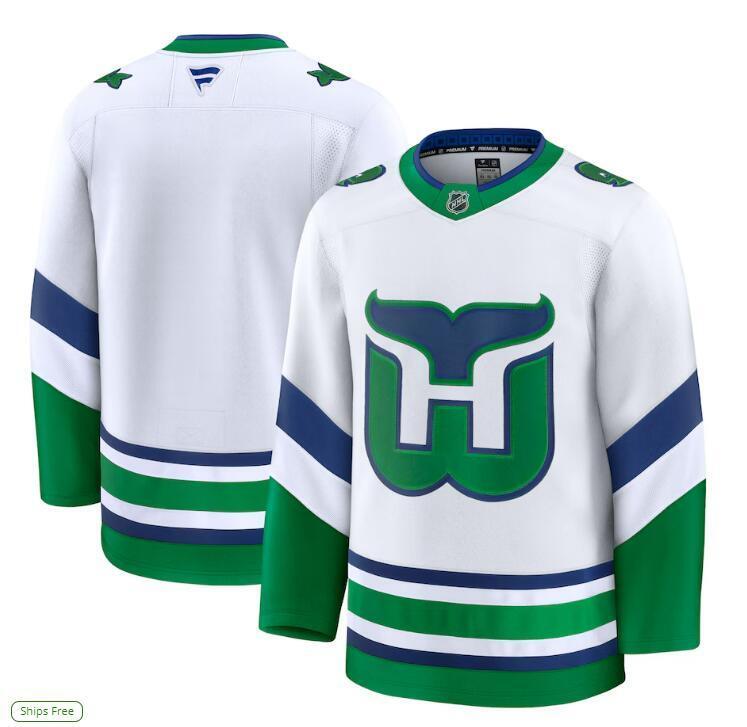 Carolina Hurricanes Fanatics Throwback Premium Jersey - White Hockey Jersey hockey jersey product view 1