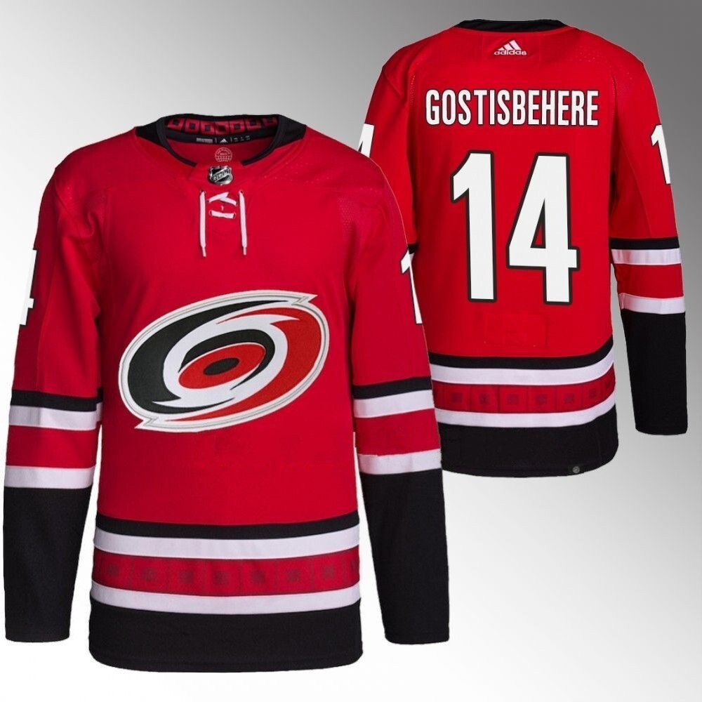 Carolina Hurricanes #14 Shayne Gostisbehere Red Home Jersey Hockey Jersey hockey jersey product view 1