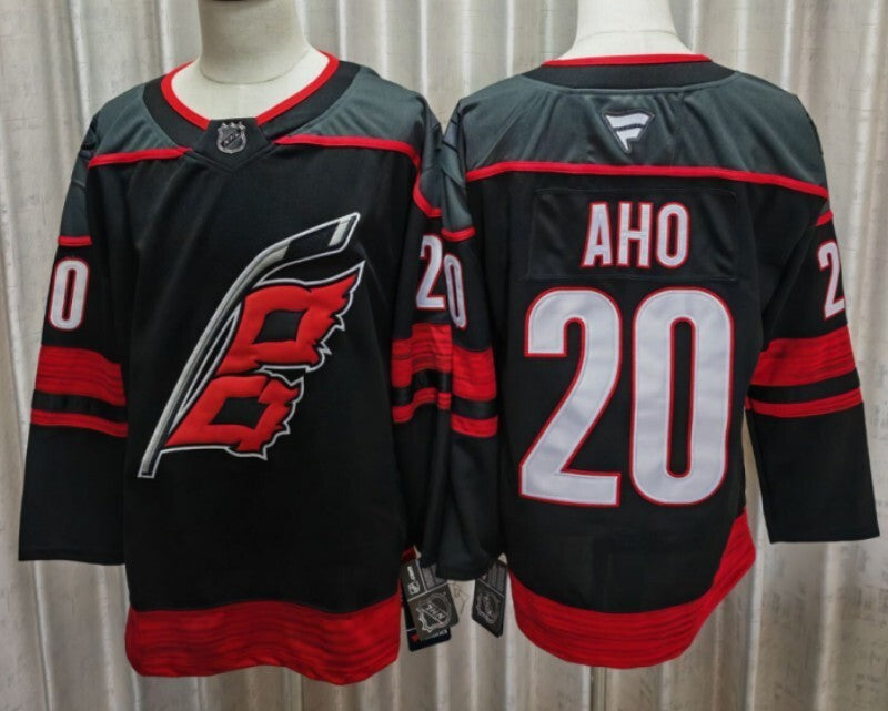 Carolina Hurricanes #20 Sebastian Aho Style 1 Hockey Jersey hockey jersey product view 1