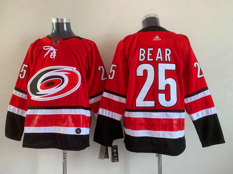 Carolina Hurricanes #25 Ethan Bear Hockey Jersey hockey jersey product view 1