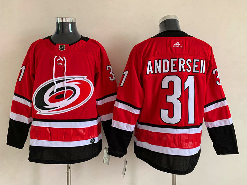 Carolina Hurricanes #31 Frederik Andersen Style 1 Hockey Jersey hockey jersey product view 1