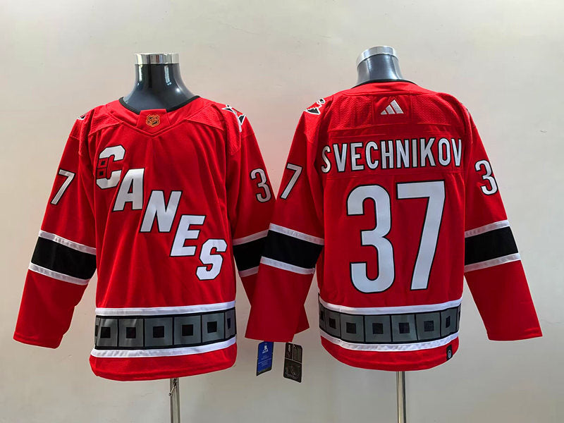 Carolina Hurricanes #37 Andrei Svechnikov Style 2 Hockey Jersey hockey jersey product view 1