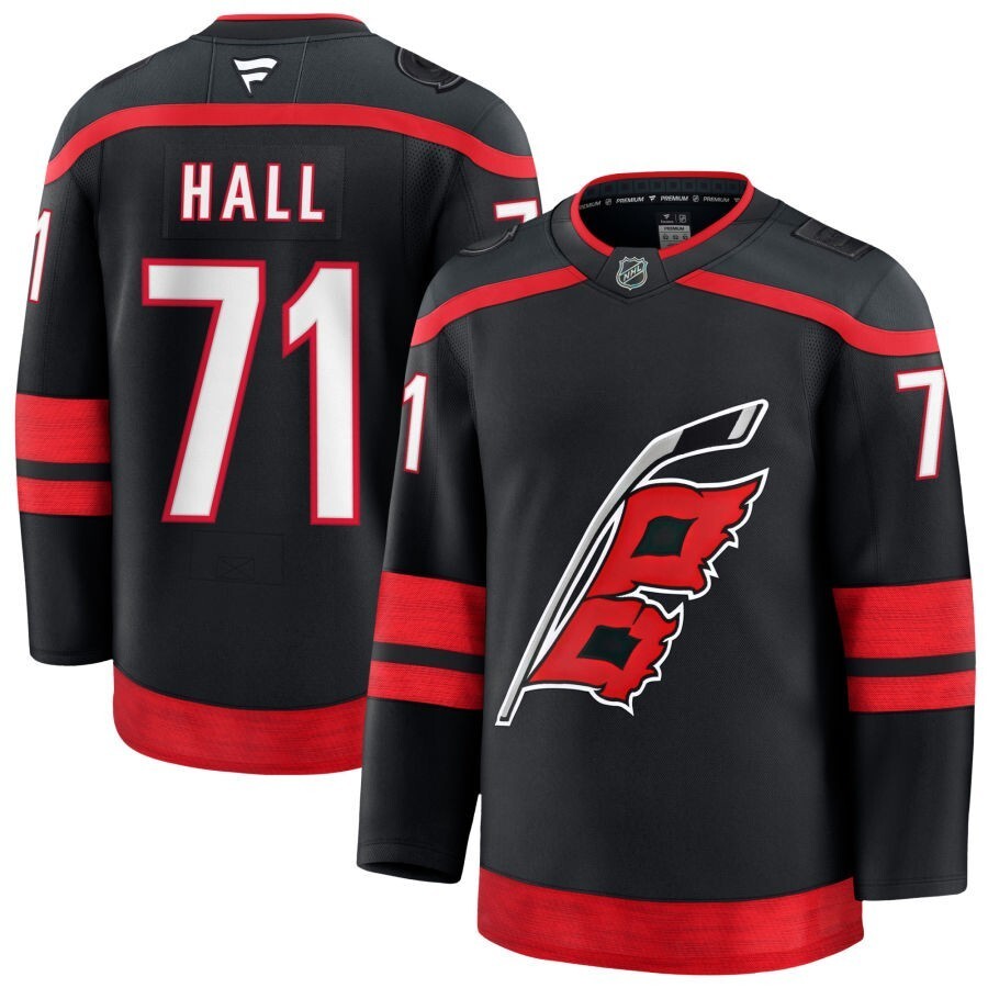 Carolina Hurricanes #71 Taylor Hall Style 4 Hockey Jersey hockey jersey product view 1
