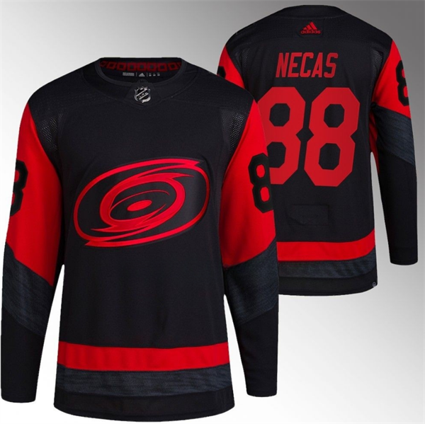 Carolina Hurricanes #88 Martin Necas Black Red Stadium Series Hockey Jersey hockey jersey product view 1
