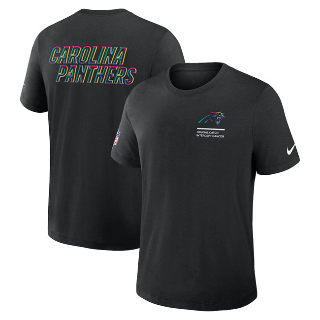 Carolina Panthers Black 2025 Crucial Catch Tri-Blend Dri-FIT T-Shirt Football Jersey football jersey product view 1