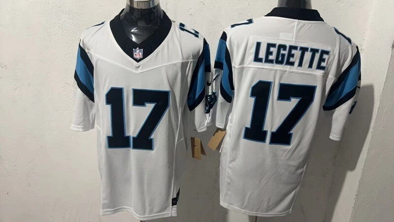Carolina Panthers #17 Xavier Legette Style 3 Football Jersey football jersey product view 1