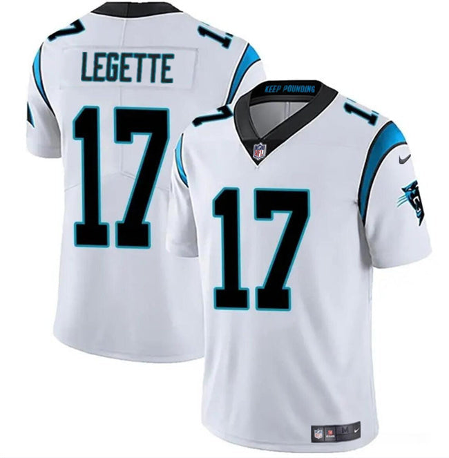 Carolina Panthers #17 Xavier Legette White Vapor Football Jersey football jersey product view 1