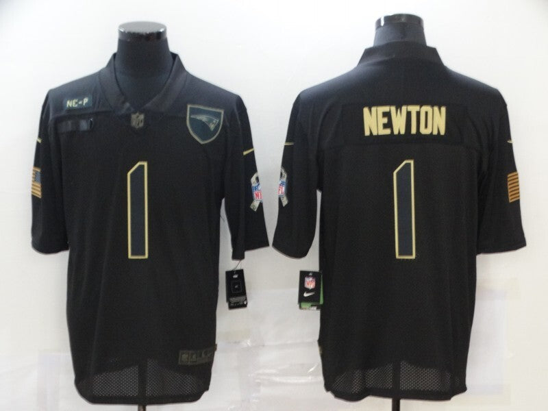 Carolina Panthers #1 Cam Newton 20 New Black Salute 510 Football Jersey football jersey product view 1