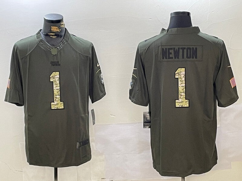 Carolina Panthers #1 Cam Newton Panthers Carbon Black Style 2 Football Jersey football jersey product view 1