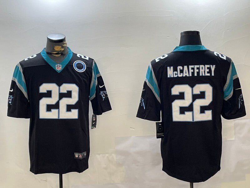 Carolina Panthers #22 Christian McCaffrey V2 Style 3 Football Jersey football jersey product view 1