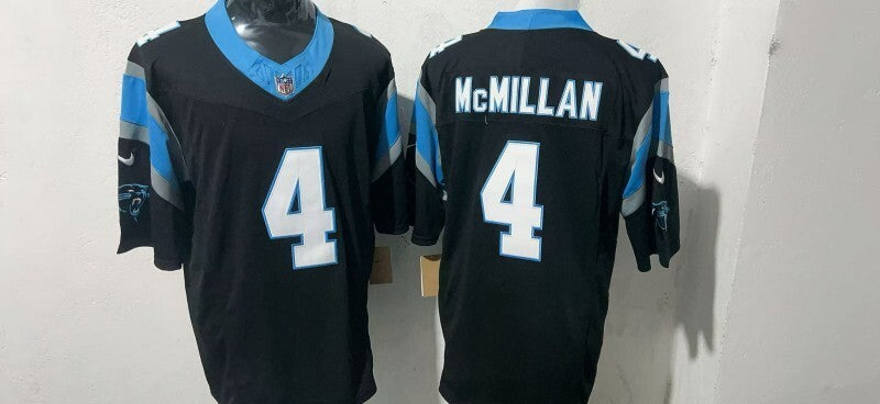 Carolina Panthers #4 Tetairoa McMillan Style 2 Football Jersey football jersey product view 1