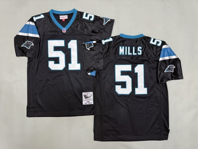 Carolina Panthers #51 Sam Mills Panthers Football Jersey football jersey product view 1