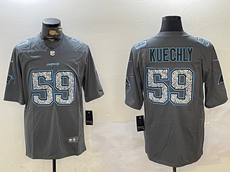 Carolina Panthers #59 Kuechly Panthers Adult Style 2 Football Jersey football jersey product view 1
