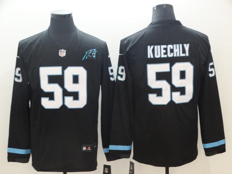 Carolina Panthers #59 Luke Kuechly Long Sleeve 943 Football Jersey football jersey product view 1