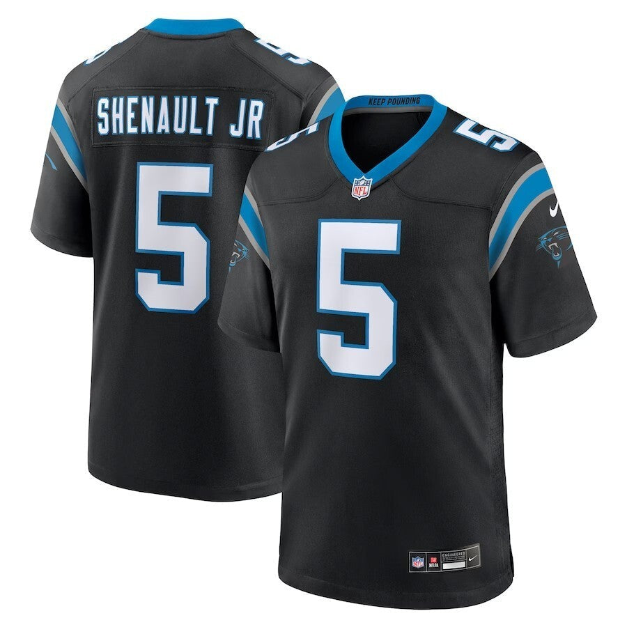 Carolina Panthers #5 Laviska Shenault Jr. Team Game Jersey - Black Football Jersey football jersey product view 1