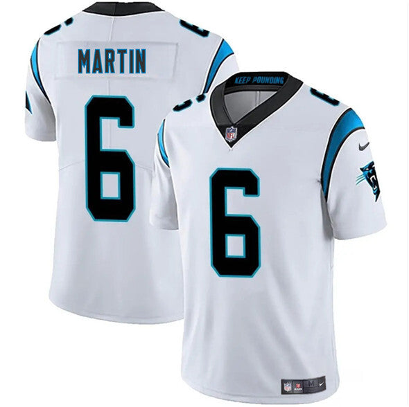 Carolina Panthers #6 Sam Martin White 2025 Vapor Limited Football Football Jersey football jersey product view 1