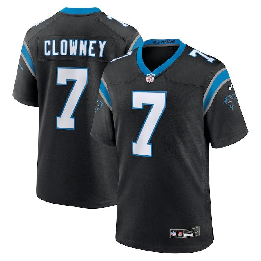 Carolina Panthers #7 Jadeveon Clowney Game Jersey - Black Style 2 Football Jersey football jersey product view 1