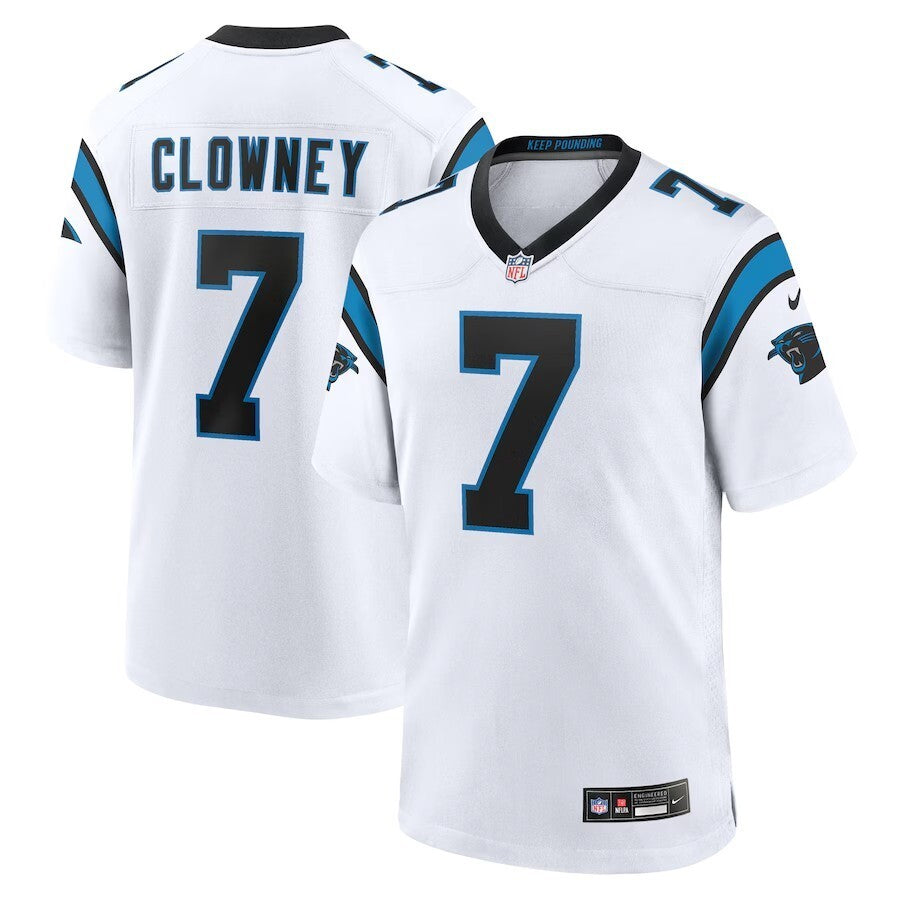 Carolina Panthers #7 Jadeveon Clowney Game Jersey - White Style 2 Football Jersey football jersey product view 1