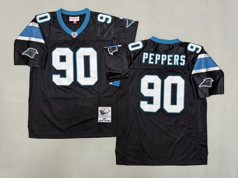 Carolina Panthers #90 Julius Peppers Panthers Football Jersey football jersey product view 1