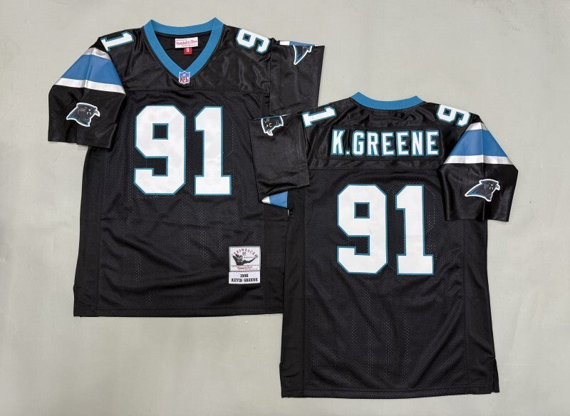 Carolina Panthers #91 Kevin Greene Panthers Football Jersey football jersey product view 1