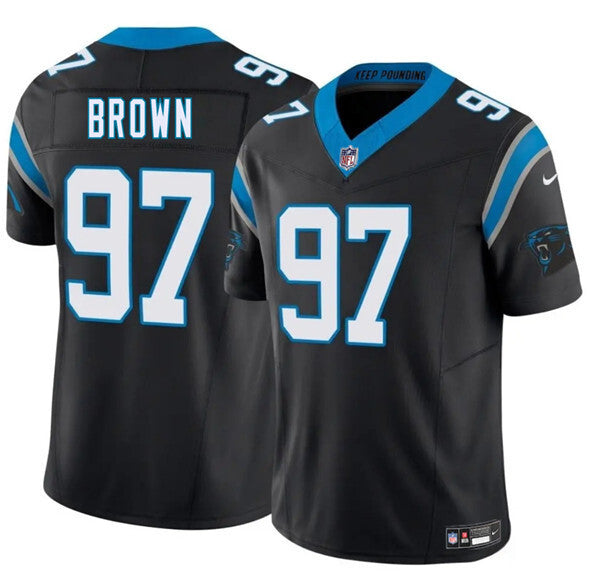 Carolina Panthers #97 Bobby Brown Black 2025 F.U.S.E. Vapor Limited Football Jersey football jersey product view 1