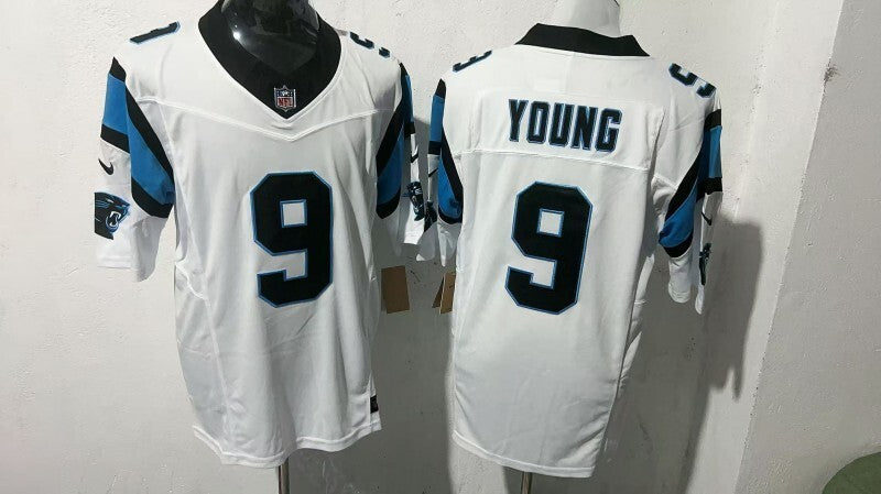 Carolina Panthers #9 Bryce Young Style 3 Football Jersey football jersey product view 1