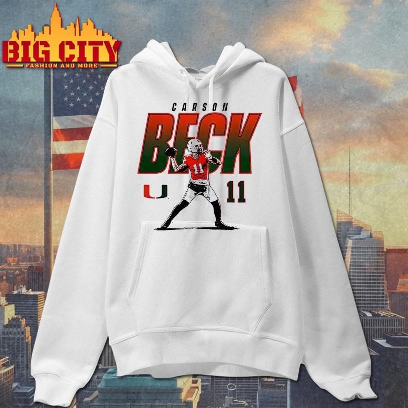 Carson Beck Miami Football NCAA Legends Caricature - Adult & Kids T-Shirts, Sweatshirts & Hoodies apparel design preview 2