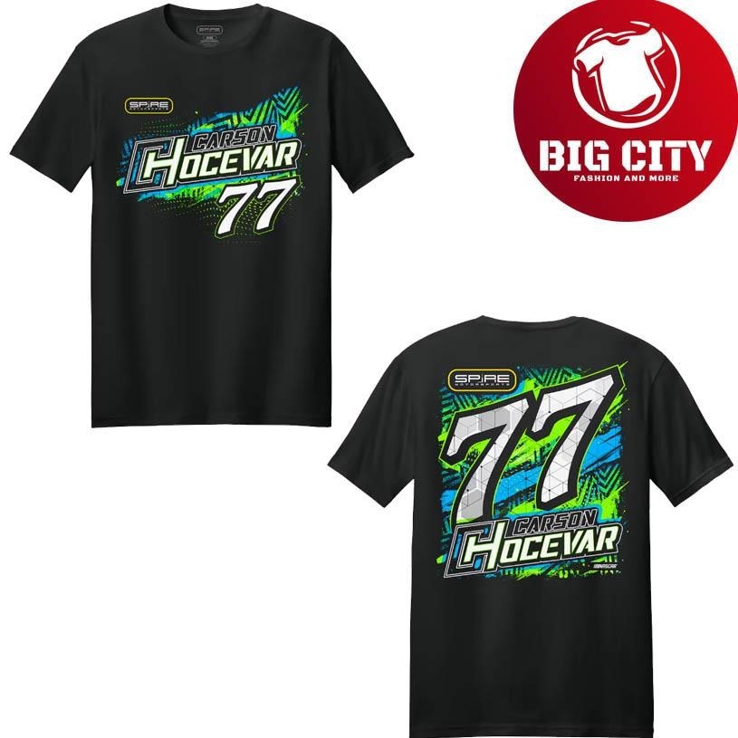 Carson Hocevar Spire Motorsports Black Lifestyle Two - Adult & Kids T-Shirts, Sweatshirts & Hoodies apparel design preview 1