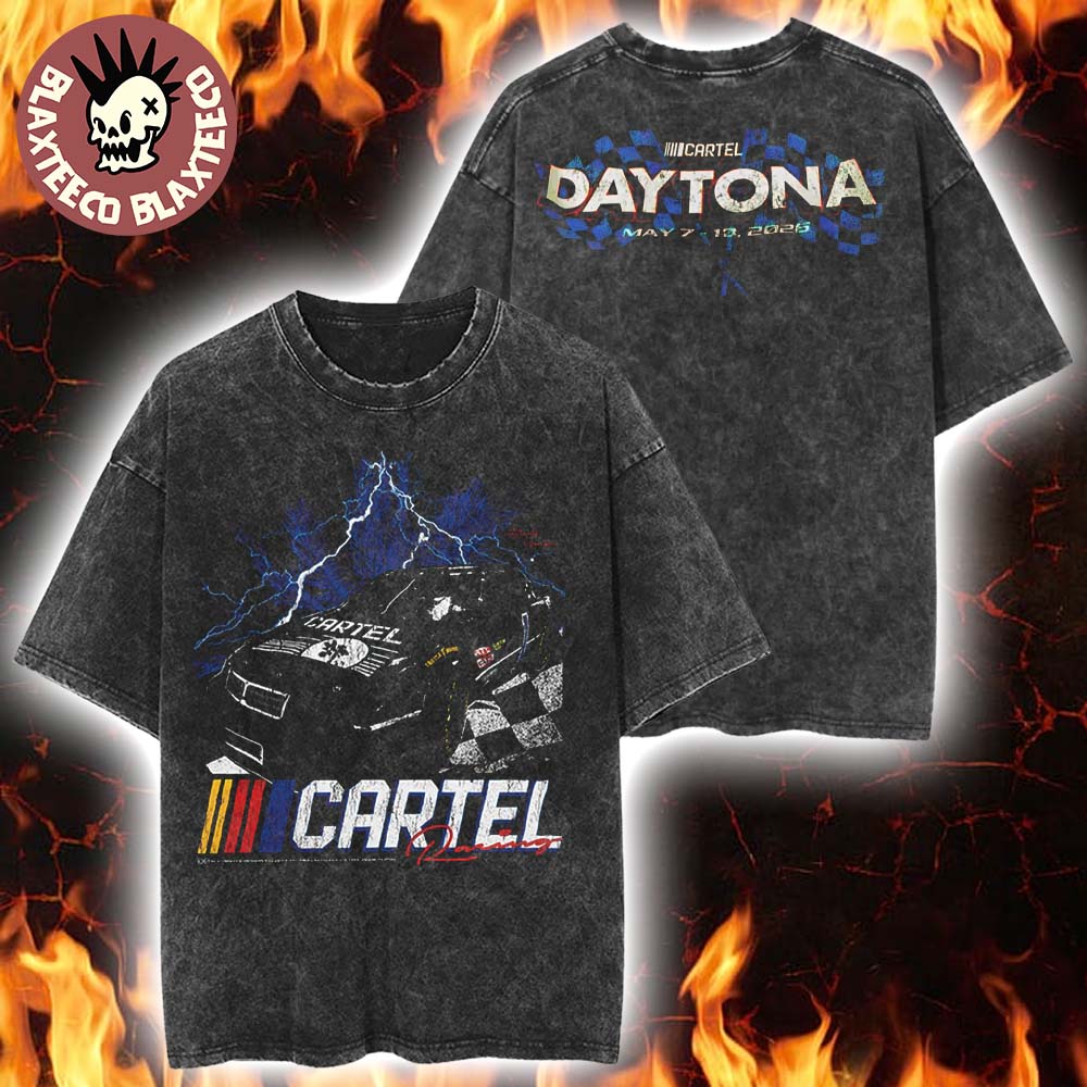 Cartel Band Welcome To Rockville 2026 Festival Limited Edition Merch From May 7 To 10 2026 Daytona NASCAR Style Cartel Racing Vintage Washed Tee - T-Shirt, Sweatshirt, Hoodie