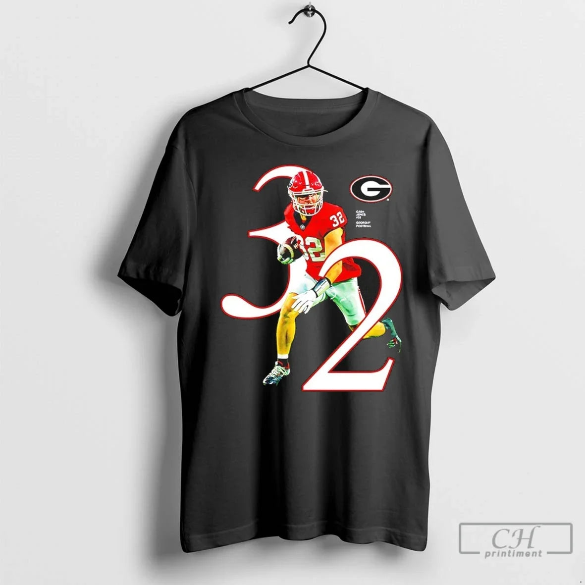Cash Jones 32 Georgia Bulldogs 2025 Ncaa Player T Shirts Unisex T-shirt, Sweatshirt, Hoodie, Long Sleeve Tee - T-Shirt, Sweatshirt, Hoodie
