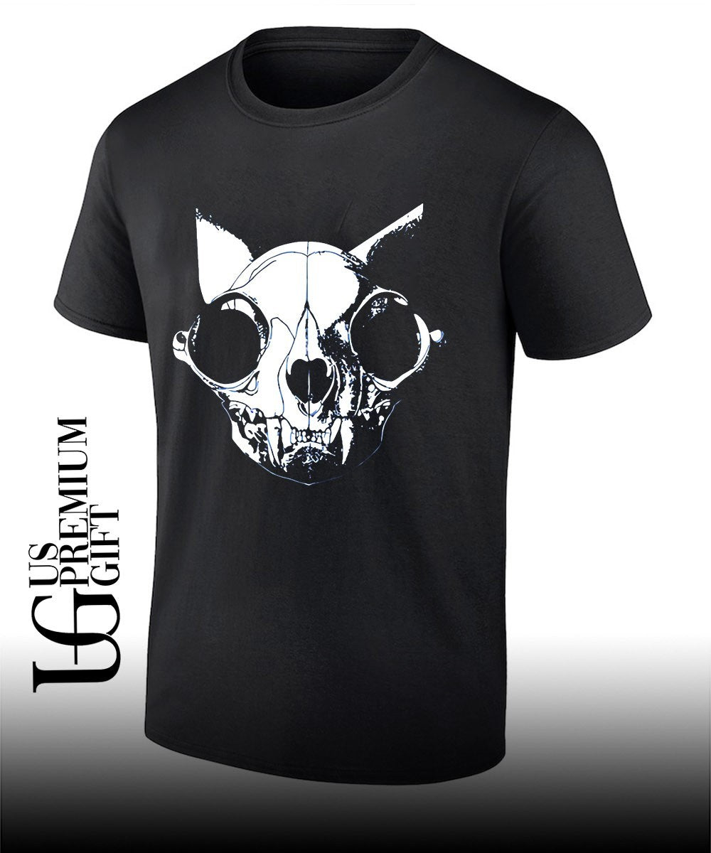 Cat skull logo shirt Unisex T-shirt, Sweatshirt, Hoodie, Long Sleeve Tee - T-Shirt, Sweatshirt, Hoodie