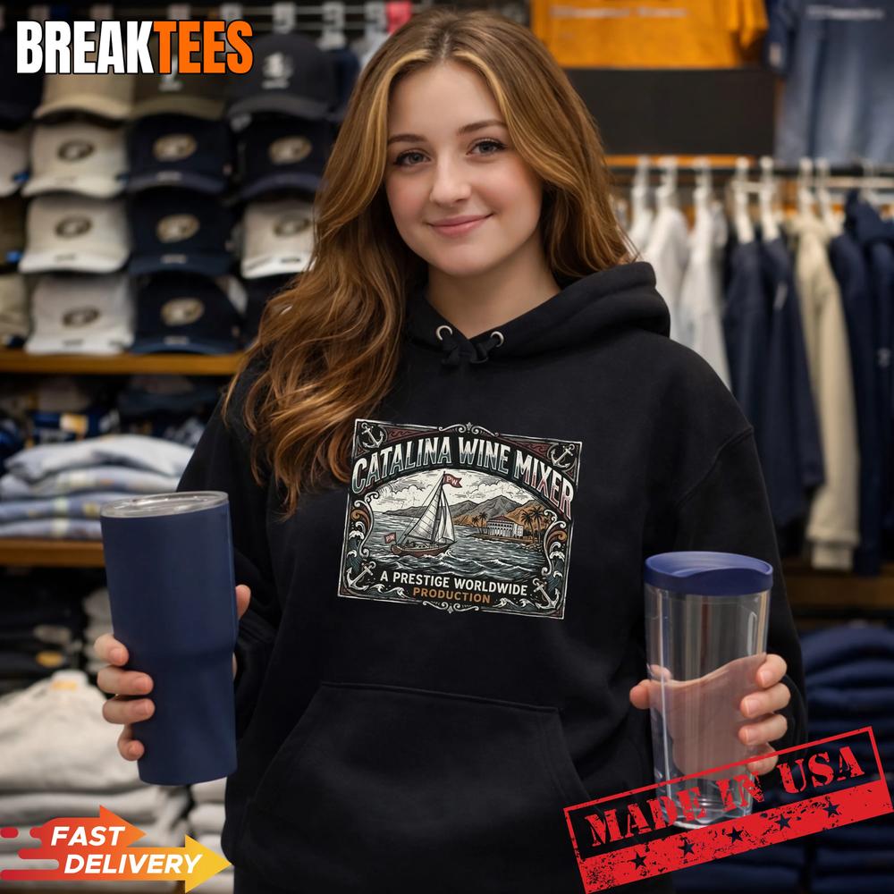 Catalina Wine Mixer A Prestige Worldwide Production - Adult & Kids T-Shirts, Sweatshirts & Hoodies apparel design preview 2