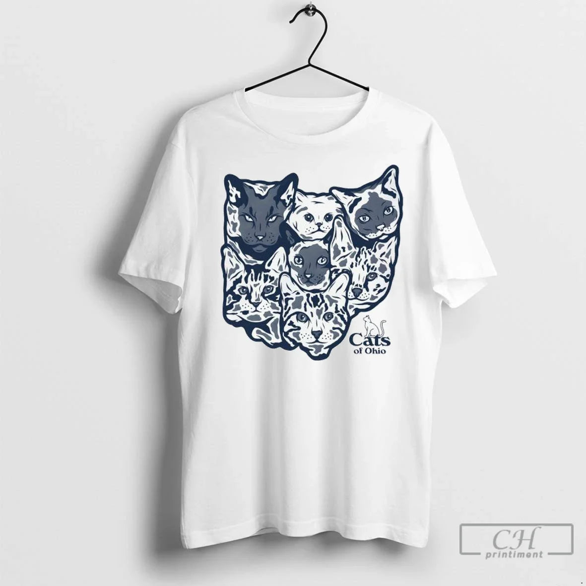 Cats Of Ohio Light Blue T Shirts Unisex T-shirt, Sweatshirt, Hoodie, Long Sleeve Tee - T-Shirt, Sweatshirt, Hoodie