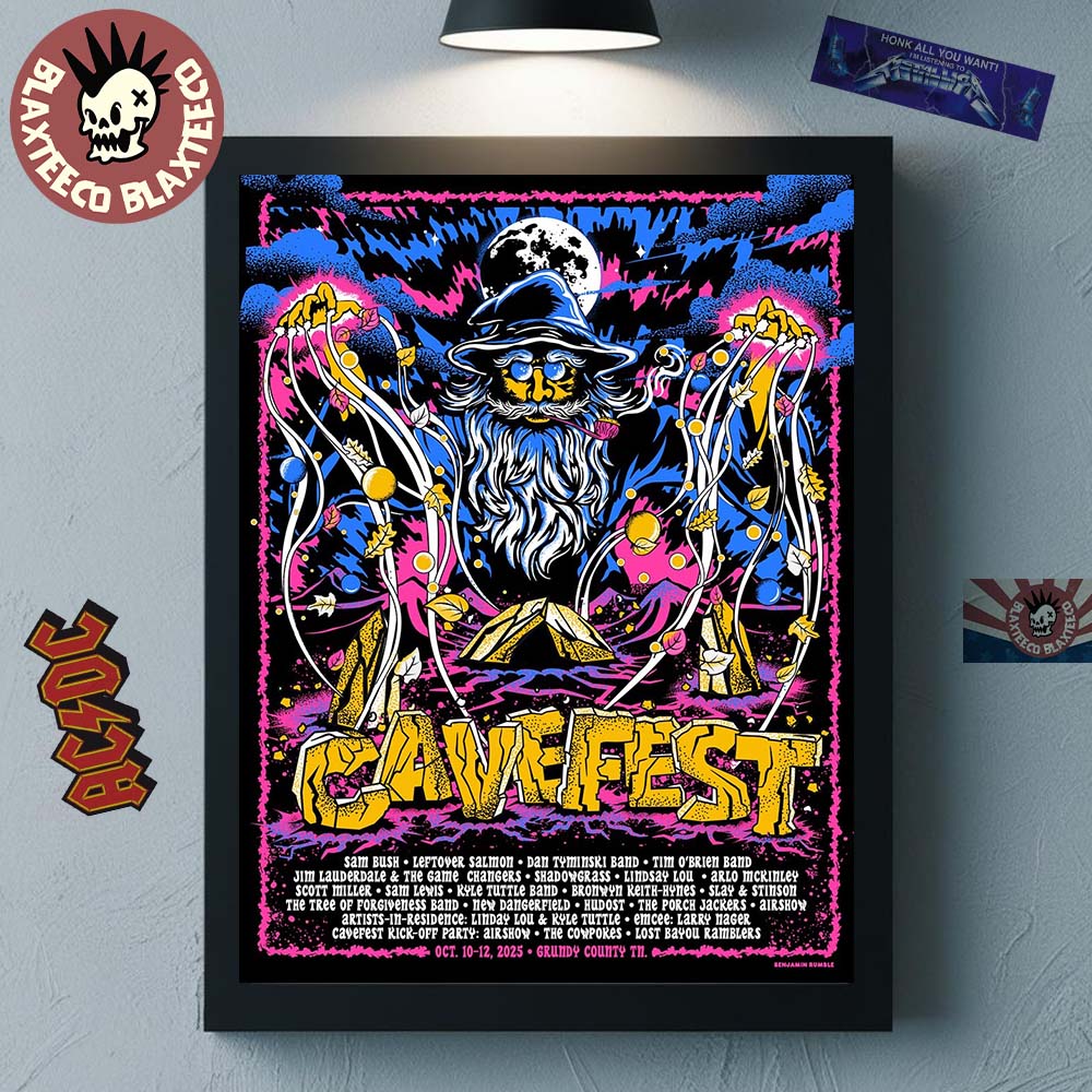 CaveFest Grundy County Tennessee 2025 Event Poster On October 10-12 2025 The Wizard Art And Lineup Poster Canvas For Home Decor - T-Shirt, Sweatshirt, Hoodie