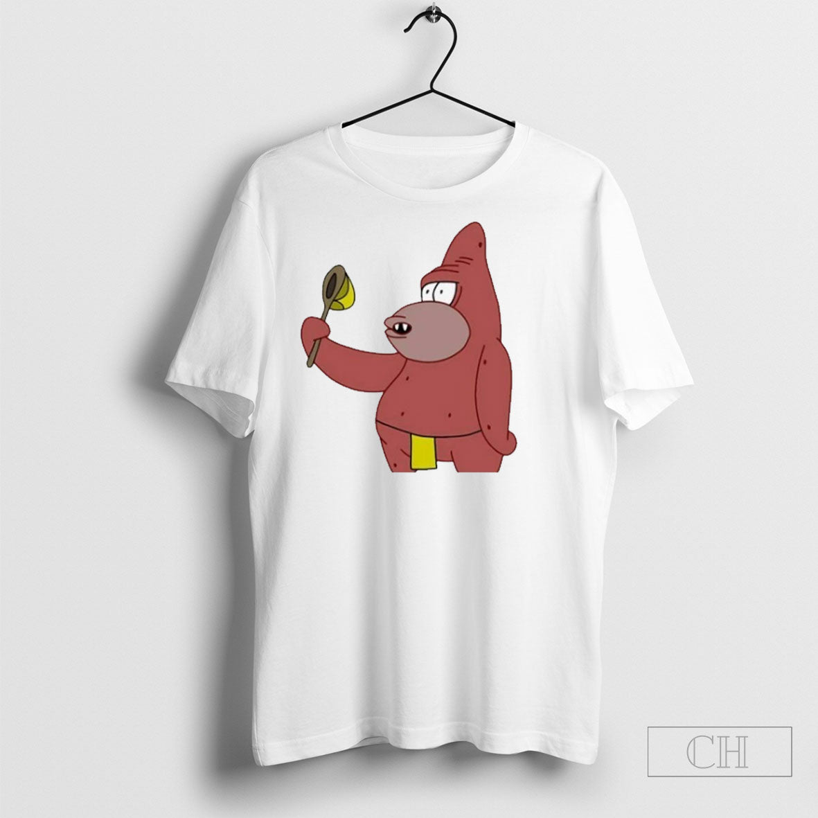 Caveman Patrick Holding Jellyfishing Net 2025 Shirt Tee Unisex T-shirt, Sweatshirt, Hoodie, Long Sleeve Tee - T-Shirt, Sweatshirt, Hoodie