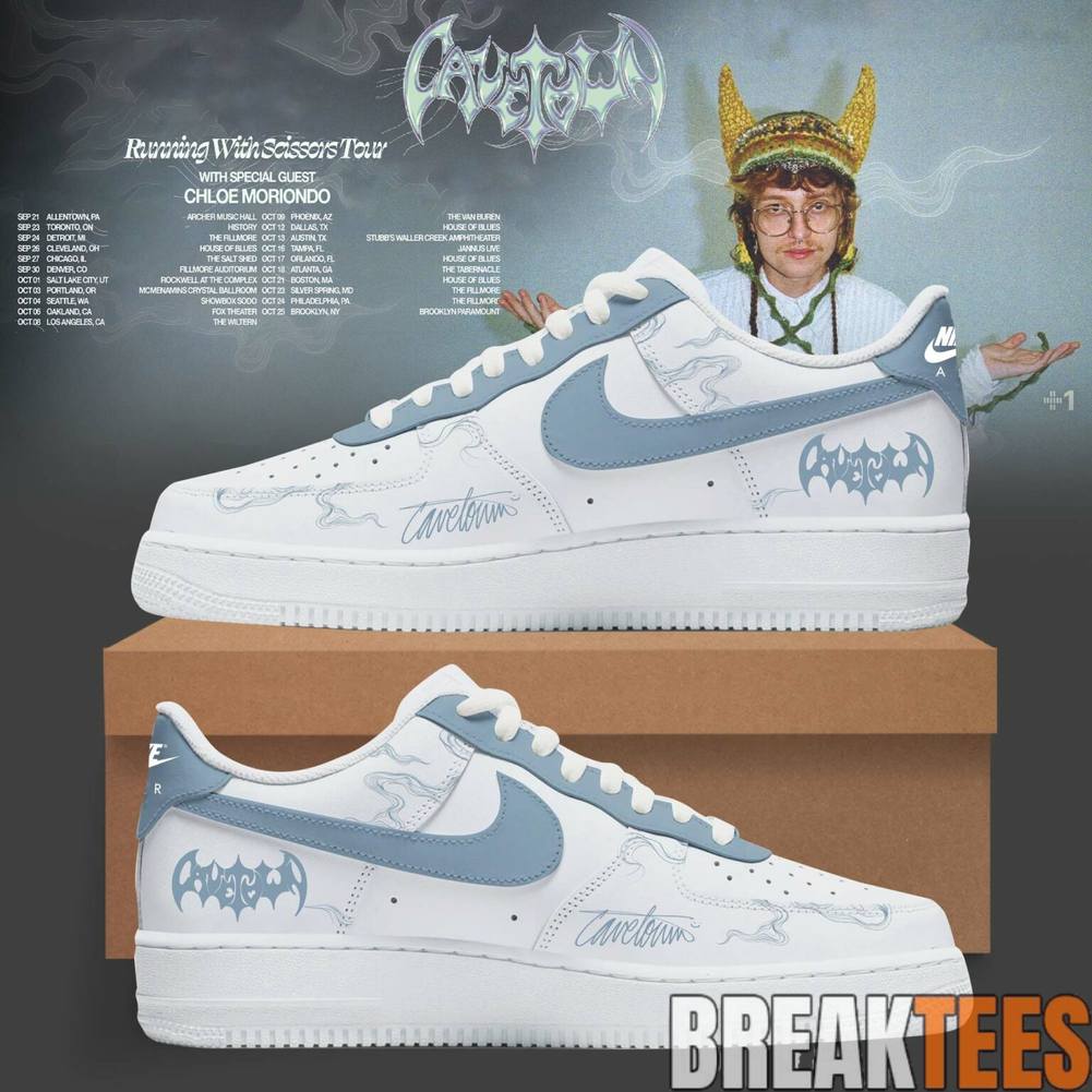 Cavetown Running With Scissors Tour 2026 Special Air Force 1 Shoes Unisex T-shirt, Sweatshirt, Hoodie, Long Sleeve Tee - T-Shirt, Sweatshirt, Hoodie