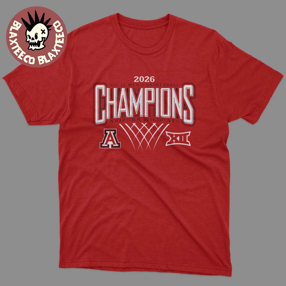 Celebrate Arizona Wildcats Mens Basketball 2026 Big 12 Regular Season Champions T-Shirt Unisex T-shirt, Sweatshirt, Hoodie, Long Sleeve Tee - T-Shirt, Sweatshirt, Hoodie