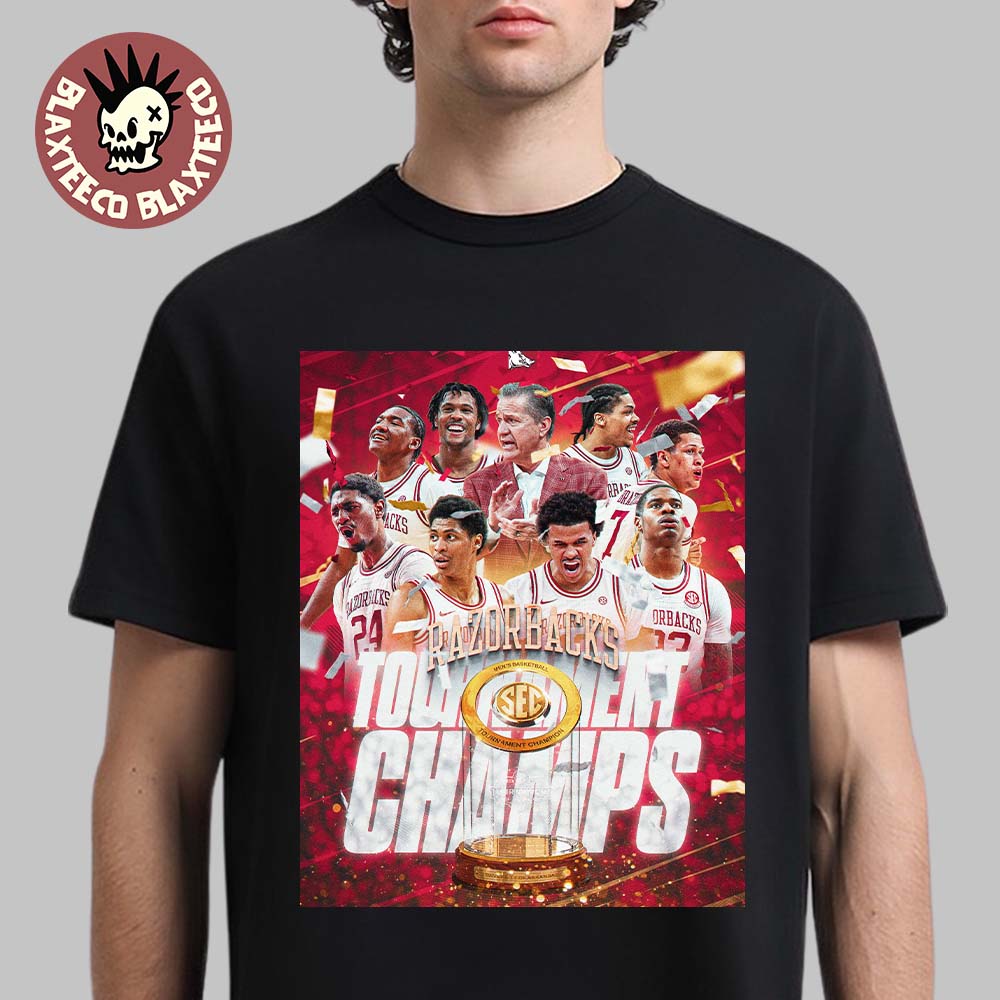 Celebrate Arkansas Razorbacks Mens Basketball 2026 SEC Tournament Champions T-Shirt Unisex T-shirt, Sweatshirt, Hoodie, Long Sleeve Tee - T-Shirt, Sweatshirt, Hoodie