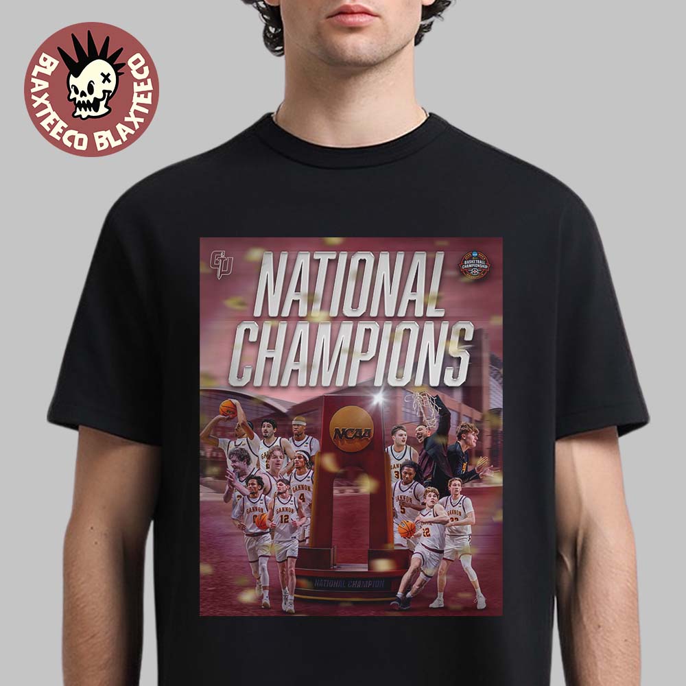 Celebrate Gannon Golden Knights Mens Basketball 2026 NCAA DII National Champions Unisex T-Shirt - T-Shirt, Sweatshirt, Hoodie