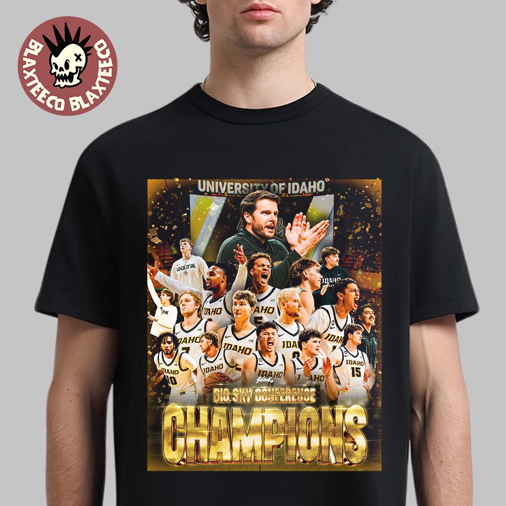 Celebrate Idaho Vandals Mens Basketball 2026 Big Sky Conference Champions Essentials T-Shirt - T-Shirt, Sweatshirt, Hoodie