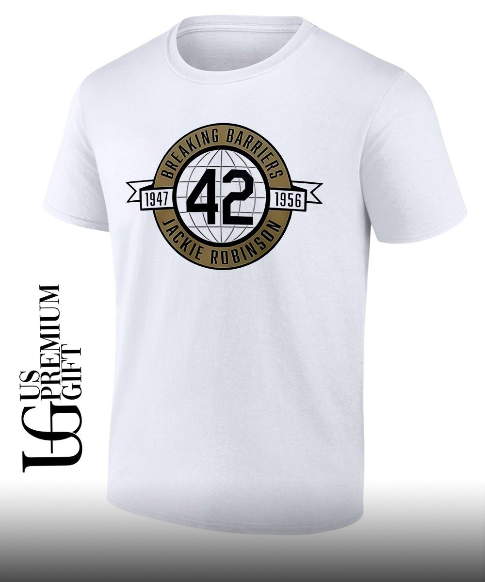 Celebrates Breaking Barriers No 42 Jackie Robinson 1947-1956 shirt Unisex T-shirt, Sweatshirt, Hoodie, Long Sleeve Tee - T-Shirt, Sweatshirt, Hoodie