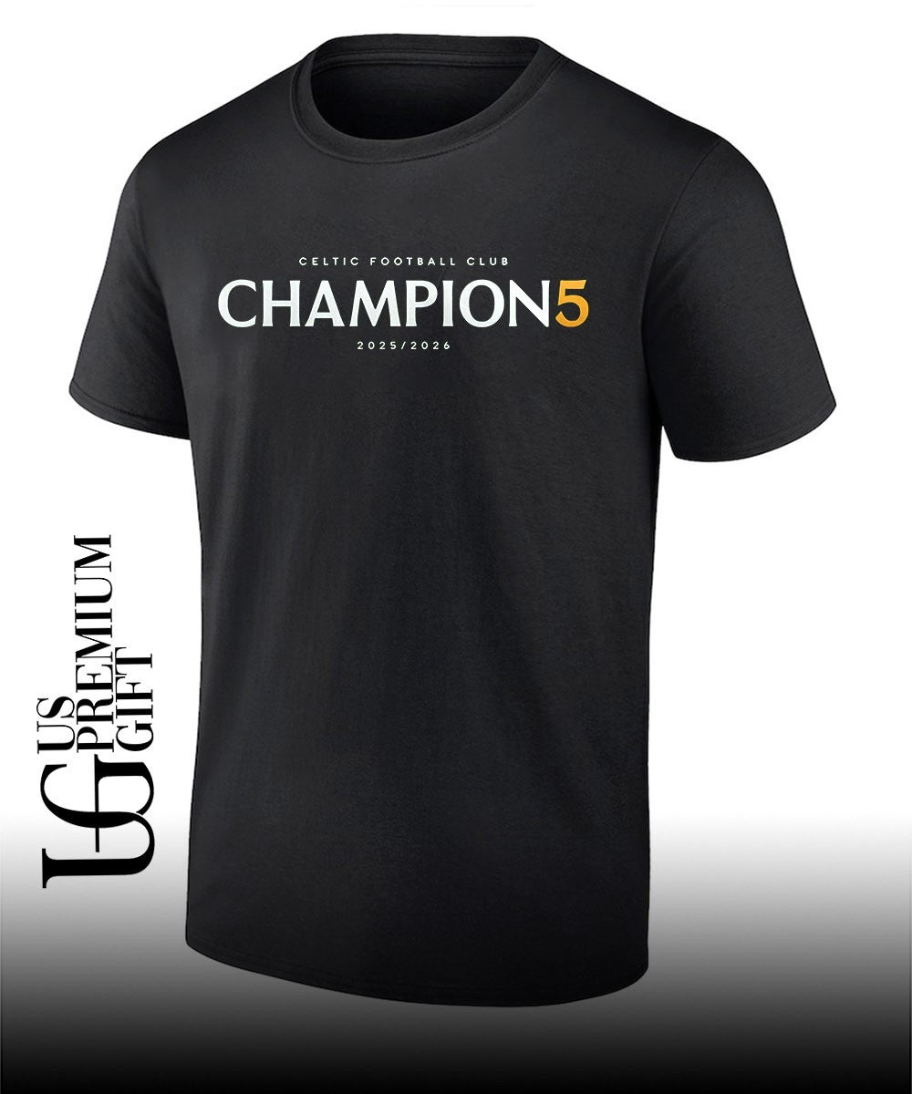 Celtics Football Club Champion5 2025-2026 shirt Unisex T-shirt, Sweatshirt, Hoodie, Long Sleeve Tee - T-Shirt, Sweatshirt, Hoodie